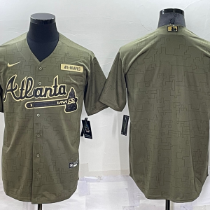 MLB Atlanta Braves Blank Camo Salute To Service Jersey
