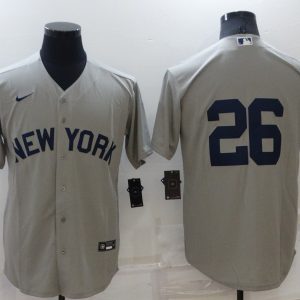 MLB New York Yankees #26 DJ LeMahieu 2021 Grey Field Of Dreams Jersey