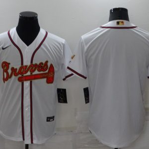 MLB Atlanta Braves Blank 2022 White/Gold World Series Champions Program Jersey