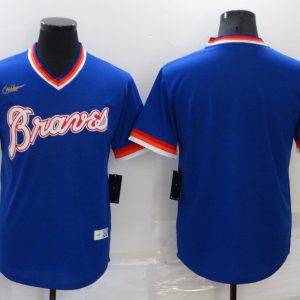 MLB Atlanta Braves Blank Blue Game Nike Jersey