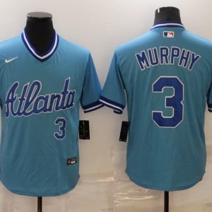 MLB  Atlanta Braves #3 Dale Murphy Blue Game Nike Jersey