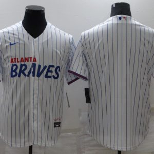 MLB Atlanta Braves Blank White City Edition Game Jersey