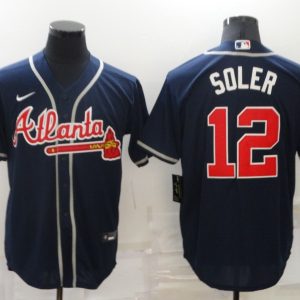MLB Atlanta Braves #12 Soler Blue Game Nike Jersey