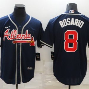 MLB Atlanta Braves #8 Rosario Blue Game Nike Jersey