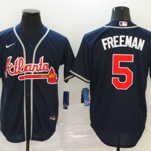 MLB Atlanta Braves #5 Freeman Blue Game Nike Jersey
