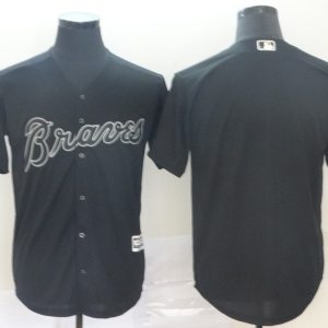 MLB Braves Blank Black 2019 Players Weekend Player Men Jersey