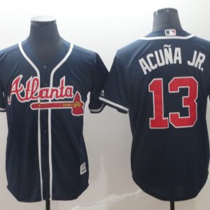 Atlanta Braves #13 Ronald Acuna MLB Men's Blue Game Jersey