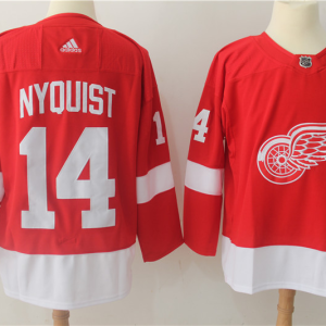 Men's Adidas Detroit Red Wings #14 Gustav Nyquist Red Stitched NHL Jersey