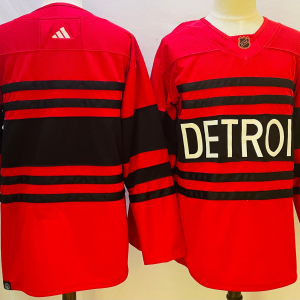 Men's Detroit Red Wings Blank Red 2022-23 Reverse Retro Jersey