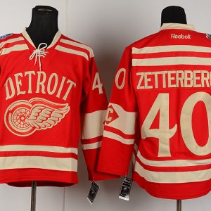 2014 new Detroit Red Wings #40 Zetterberg Red Jersey