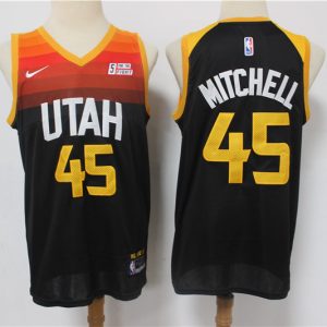 NBA Utah Jazz #45 Donovan Mitchell Black City Swingman 2020-21 Jersey