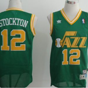John Stockton Jersey green #12 NBA Utah Jazz Jersey