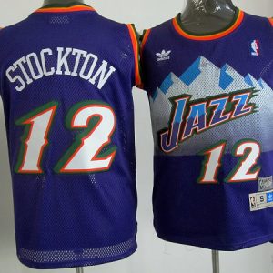 NBA Utah Jazz #12 Stockton Blue Jersey