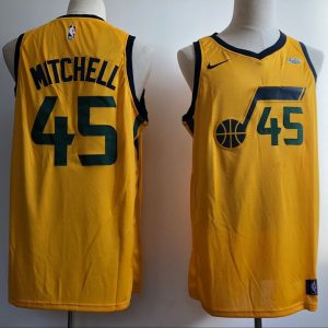 NBA Utah Jazz #45 Mitchell Yellow Nike Jersey