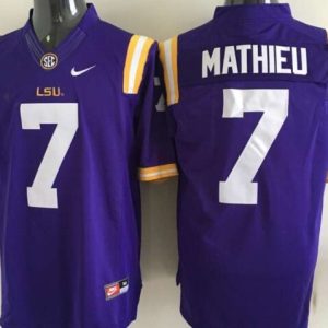 2015 LSU Tigers #7 MATHIEU Purple jersey