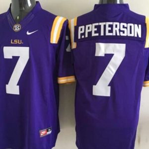 2015 LSU Tigers #7 P.peterson Purple jersey