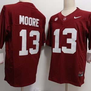 Alabama Crimson Tide #13 Malachi Moore Red jersey