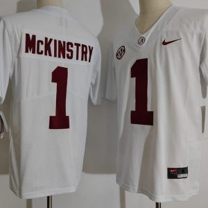 Alabama Crimson Tide #1 McKinstry White jersey