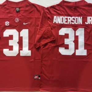 Alabama Crimson Tide Red #31 ANDERSONJR jersey