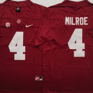 Alabama Crimson Tide Red #4 MILROE jersey