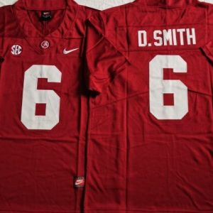 Alabama Crimson Tide Red #6 D.SMITH jersey