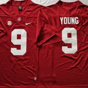 Alabama Crimson Tide Red #9 YOUNG jersey