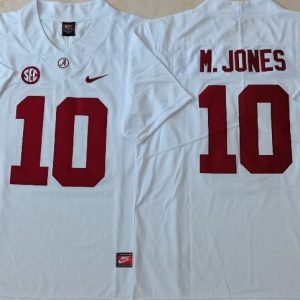 Alabama Crimson Tide White #10 M.JONES jersey