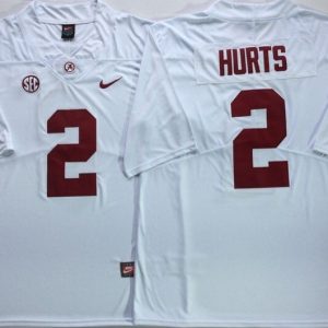 Alabama Crimson Tide White #2 HURTS jersey