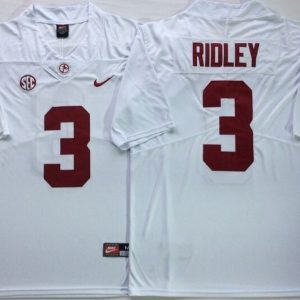 Alabama Crimson Tide White #3 RIDLEY jersey