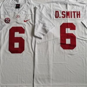 Alabama Crimson Tide White #6 D.SMITH jersey