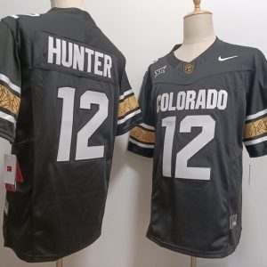 COLORADO BUFFALOES #12 Travis Hunter New style with black and white lettering jersey