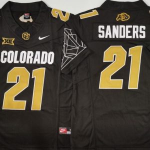 COLORADO BUFFALOES Black #21 SANDERS jersey