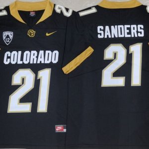 COLORADO BUFFALOES Black #21 SANDERS_1 jersey