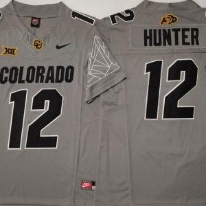 COLORADO BUFFALOES GRAY #12 HUNTER_1 jersey