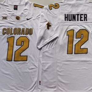 COLORADO BUFFALOES White #12 HUNTER_1 jersey