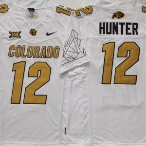 COLORADO BUFFALOES White #12 HUNTER_2 jersey
