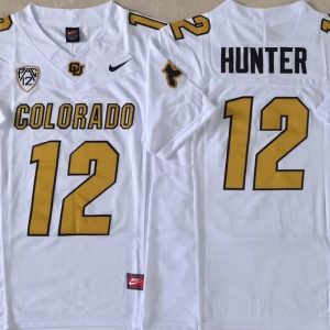 COLORADO BUFFALOES White #12 HUNTER_3 jersey
