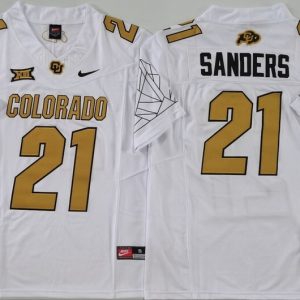 COLORADO BUFFALOES White #21 SANDERS jersey