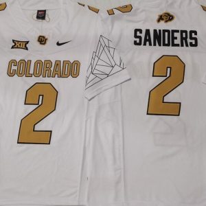 COLORADO BUFFALOES White #2 SANDERS_2 jersey