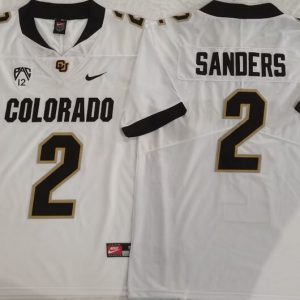 COLORADO BUFFALOES White #2 SANDERS_4 jersey