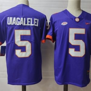 Clemson Tigers #5 UIAGALELEI  Purple jersey