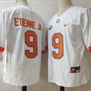 Clemson Tigers #9 Etienne Jr White jersey