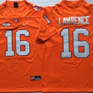 Clemson Tigers Orange #16 LAWRENCE jersey