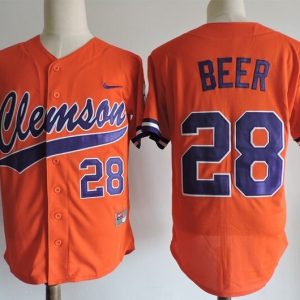 Clemson Tigers Seth Beer #28 Orange jersey