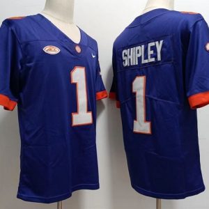 Clemson Tigers  #1 Shipley Purple jersey