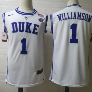 Duke Blue Devils #1 Williamson White jersey