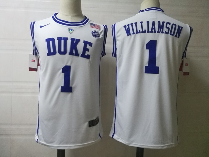 Duke Blue Devils #1 Williamson White jersey