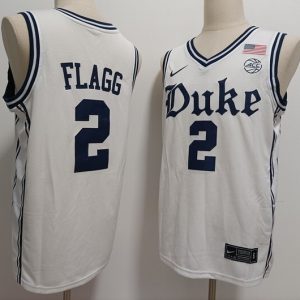 Duke Blue Devils Basketball  #2 Cooper Flagg White Blood War Version jersey
