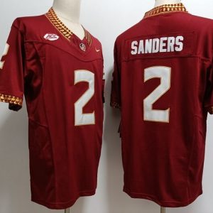 Florida State Seminoles #2 Deion Sanders Red jersey