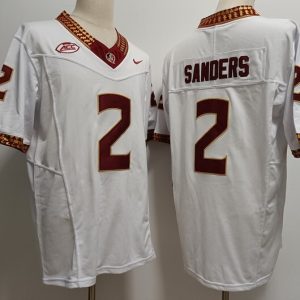 Florida State Seminoles #2 Deion Sanders White jersey